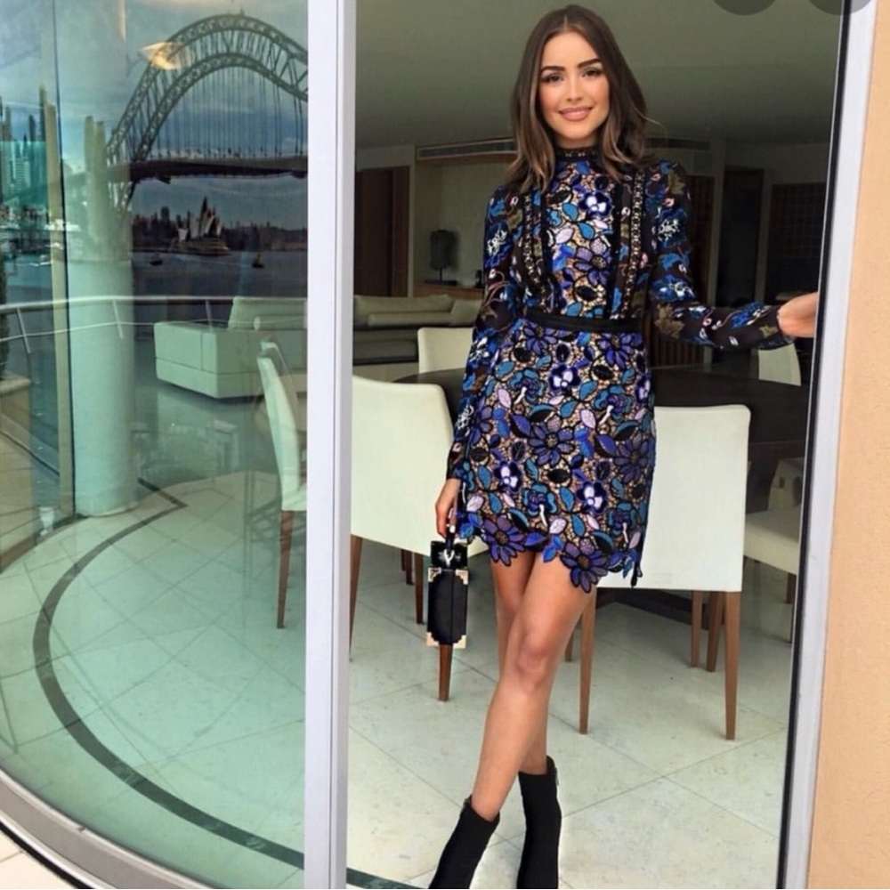 Self Portrait Maxine Guipure Floral Lace Dress 4